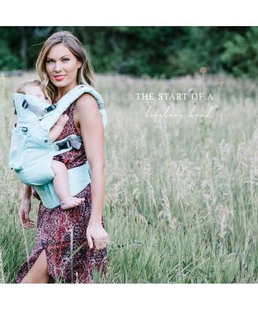 LLLbaby Organi-Touch 6-in-1 Ergonomic Baby Carrier | Lumbar Support | 7-45 lbs | Sea Glass Green - Buy Online on GoSupps.com