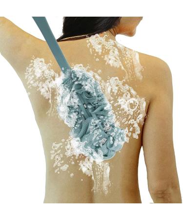 Long Handle Back Scrubber for Shower | Soft Nylon Mesh Exfoliating Brush | Bath Body Washer for Men, Women & Elderly - Buy Online on GoSupps.com