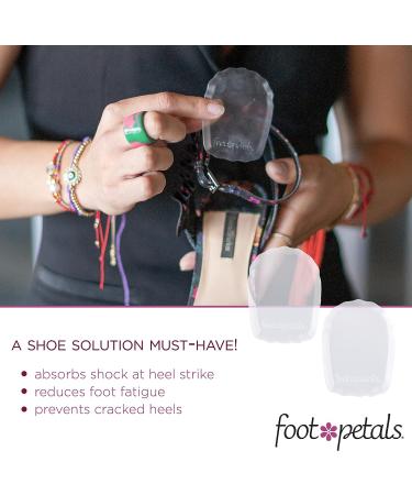 Foot Petals Under Heel Gel Cushions - Comfort & Shock Absorption for Reduced Heel Stress and Prevention of Cracked Heels - Buy Online on GoSupps.com