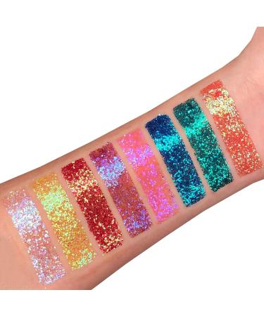 Iridescent Orange Glitter Shaker by Moon Glitter - 5g - Festival Makeup for Face, Body, Nails, Hair & Lips - Buy Online on GoSupps.com