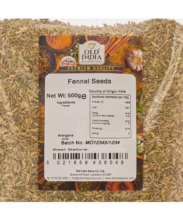 Old India Fennel Seeds 500g - Premium Quality Fennel Seeds for Cooking and Health Benefits - Buy Online on GoSupps.com