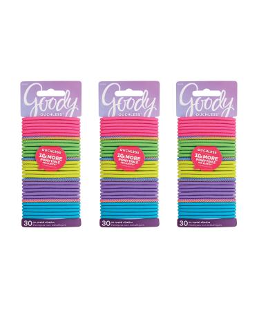Goody Ouchless Women's Braided Elastics Medium Hair Neon 30 Count (Pack of 3) 30 Count (Pack of 3) Neon Tribal
