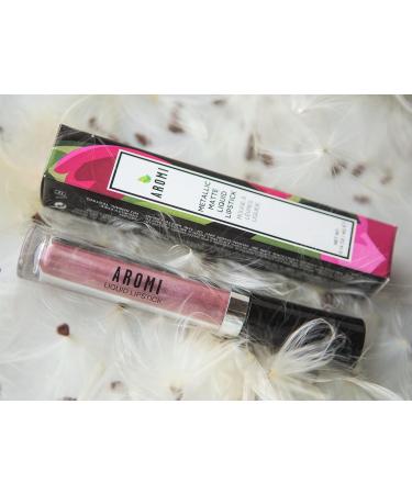 Aromi Dusty Pink Metallic Matte Liquid Lipstick - Shimmery Vegan Cruelty-Free Formula (Pixie Dust) - Buy Online on GoSupps.com
