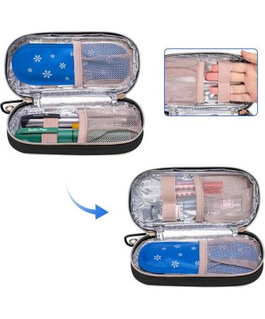 Yarwo Insulin Cooling Bag - Travel Bag for Diabetics with 2 Cooling Packs | Insulin & Diabetes Accessories | Black - Buy Online on GoSupps.com