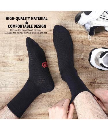 PAPLUS Compression Athletic Crew Socks (6 Pack) Black - Unisex Large-X-Large Size - Buy Online on GoSupps.com