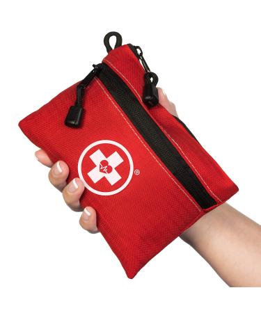 Swiss Safe Survival First Aid Kit Pocket Sized Pouch  Lightweight & Compact with Dual Zippers  64 Piece 1