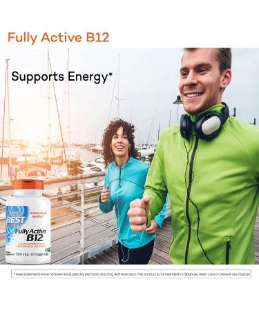 Doctor's Best Fully Active B12 1500 mcg - 60 Vegan Capsules for Energy & Health - Buy Online on GoSupps.com