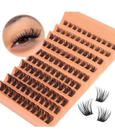 Natural Individual Lashes Clusters D Curl Wispy Eyelashes Mink Fluffy Lashes 8-16mm DIY Eyelash Extensions 110 Pcs Volume Lash Clusters by Eefofnn 1.Natural clusters