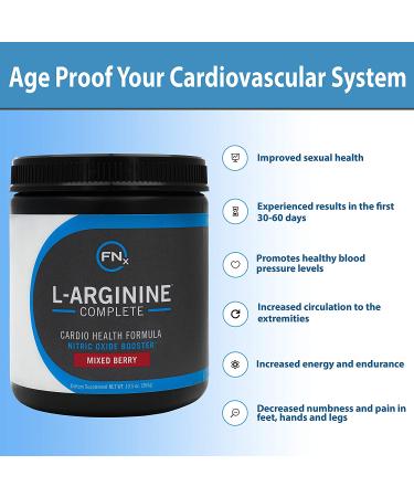 Fenix Nutrition L-Arginine Complete Mixed Berry - 5000mg Nitric Oxide Booster for Energy and Endurance - Buy Online on GoSupps.com