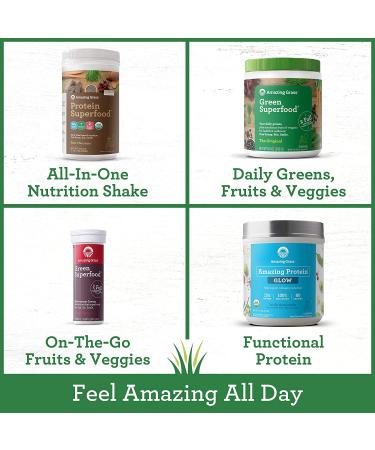 Amazing Grass Greens Blend Superfood Powder with Spirulina & Probiotics - 60 Servings Berry Flavor - Buy Online on GoSupps.com