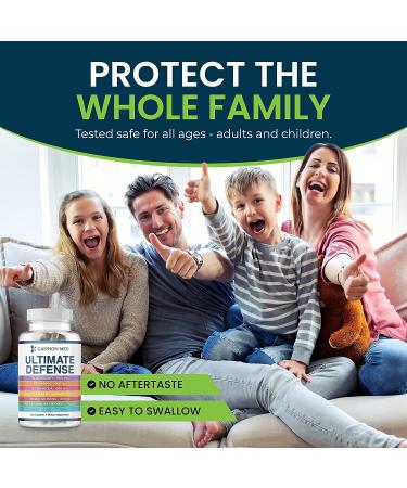 GANNON MED Ultimate Defense Immunity Vitamins | 120 Capsules for Adults & Kids | Elderberry, Vitamin C, Echinacea, Garlic, Ginseng, Zinc | Immune Support - Buy Online on GoSupps.com