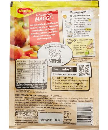 Maggi Soupe Poule aux Vermicelles (1 Sachet) - 65g - Buy Online on GoSupps.com