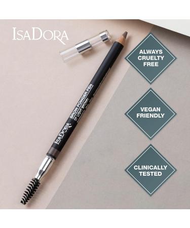 Isadora Eyebrow Pencil - Long-Lasting Dark Brown Brow Powder with Brush for Dense Eyebrows - Buy Online on GoSupps.com