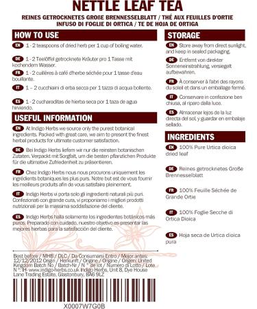 Nettle (Urtica Dioica) Loose Herbal Tea - 50g - Buy Online on GoSupps.com