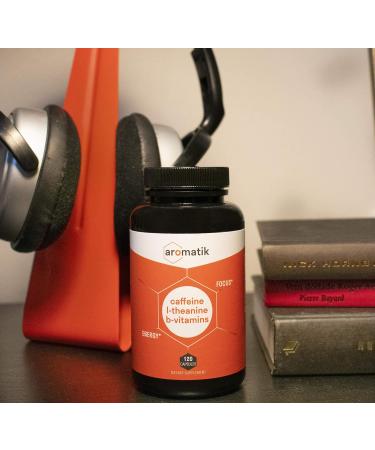 Caffeine L-Theanine Focus Supplement | 100mg Caffeine + 200mg L-Theanine + B Vitamins | Energy & Cognition Boost | Vegan USA Made 120 Servings - Buy Online on GoSupps.com