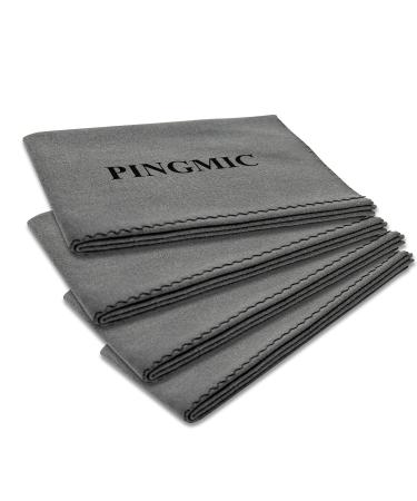 NP Gun Cleaning Cloth Rags 4PCS - 12"x12" Microfiber Gray Towel Polishing lint Free Silicone Gun Cloth, Gun Wipes Right Amount of Silicon Great for All Gun Firearm Cleaning Cleaner Protection