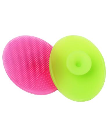 S&T INC. Silicone Face Scrubber and Massager for All Skin Types - 4 Pack Pink/Lime - Buy Online on GoSupps.com