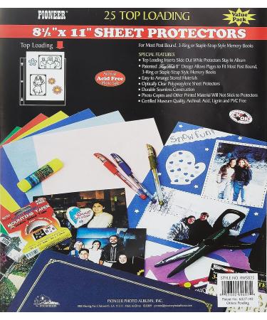 Pioneer Photo Albums RW-SB25 Bulk Sheet Protectors 8.5 x 11 - Pack of 25 | Clear Page Protectors for Document Preservation - Buy Online on GoSupps.com