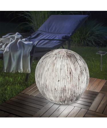 Esotec Solar Ball Light for Garden | Sandstone Look Outdoor D cor | Weatherproof LED Luminous Ball Lamp | 27 cm Solar Garden Light - Buy Online on GoSupps.com