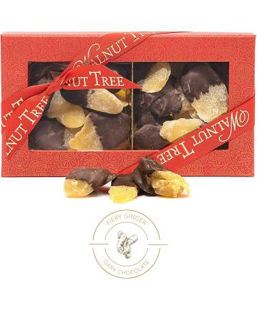 Walnut Tree | Spicy Ginger slices half dipped by hand in a rich Dark Chocolate | Suitable for Vegan Vegetarian and Gluten Free Diets | 200g Ginger 200g - Buy Online on GoSupps.com