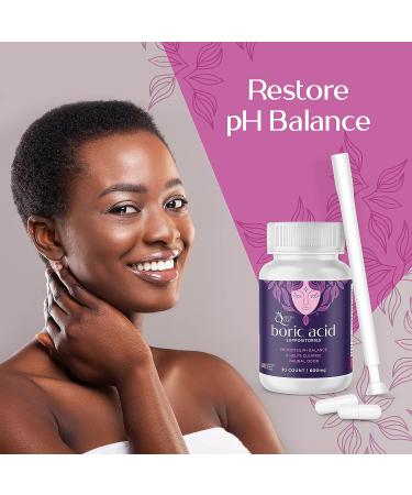 Queen Care Boric Acid Suppositories & Applicators - 30 Capsules for PH Balance & Yoni Health Support - Buy Online on GoSupps.com
