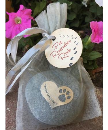 Pet Memorial Paw Print Stone - Sympathy Remembrance by Whitney Howard Designs - Buy Online on GoSupps.com