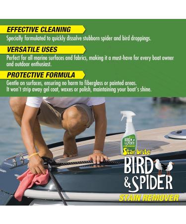 Star Brite 095122P Spider & Bird Stain Remover - 22 oz. - Buy Online on GoSupps.com