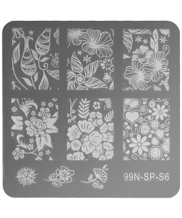 99nails Stamping Plate Square - Lovely Flower