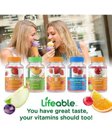 Lifeable Vitamin B12 1000 mcg Gummy Supplement - Natural Flavor for Energy & Mood Support - Gluten-Free Vegetarian Chewable B12 - 90 Gummies - Buy Online on GoSupps.com