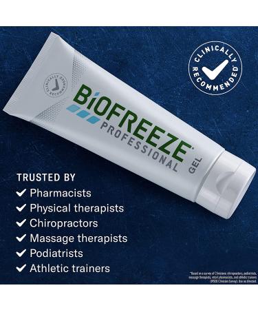 Biofreeze Professional Menthol Pain Relieving Gel 4 FL OZ Tube (Pack Of 3) | Sore Muscle, Arthritis, Backaches & Joint Pain Relief | Packaging May Vary - Buy Online on GoSupps.com