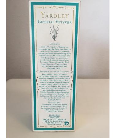 Yardley Imperial Vetyver Cologne 4.1 Fl Oz 125 Ml - Buy Online on GoSupps.com