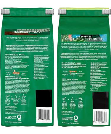 STARBUCKS Pike Place Roast Single-Origin Colombia Whole Bean Coffee 450g (Pack of 4) - Buy Online on GoSupps.com