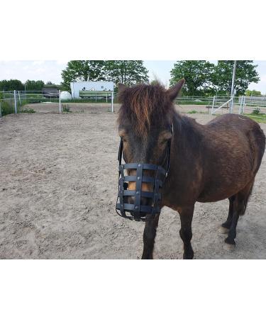 Heavy Horse Feeding Muzzle | Strong & Durable for Warmbloods & Coldbloods - No Throatlatch Reinforced Base Plate - Buy Online on GoSupps.com