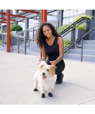 PawZ Rubber Dog Boots - Waterproof Snow Booties for Dogs - 12 Pack Small Black Dog Shoes - Buy Online on GoSupps.com
