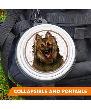 Malinois Portable Drinking Bowl - Foldable Travel Pet Bowl with Carabiner | Unique & Handy Design for On-the-Go - Buy Online on GoSupps.com