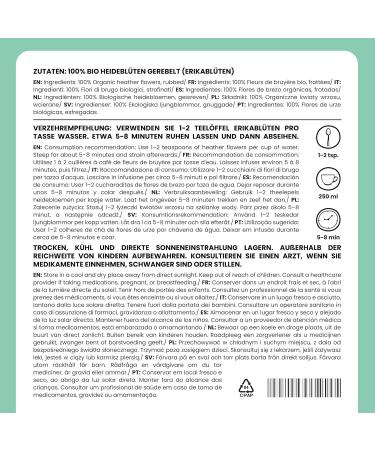  Alpi Nature Alpi Nature Dried Heather Flowers ORGANIC 100g organic Rubbed Heather Flowers Loose Tea - Buy Online on GoSupps.com