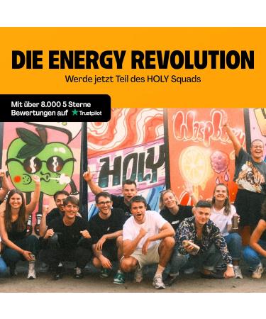 Holy Energy Gaming Booster 'Tropical Tiger' | 50 Portions | Maracuja & Pineapple | Vegan Focus Drink with Newcaff & Green Tea Extract | 100% Natural Fruit Aromas - Buy Online on GoSupps.com