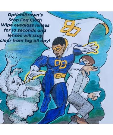 Generic OpticalBrown Stop Fog Cloth- Microfiber Anti-Fog Cloth Blue 5inch X 6inch X 1inch