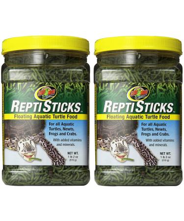(2 Pack) Zoo Med ReptiSticks Floating Aquatic Turtle Food