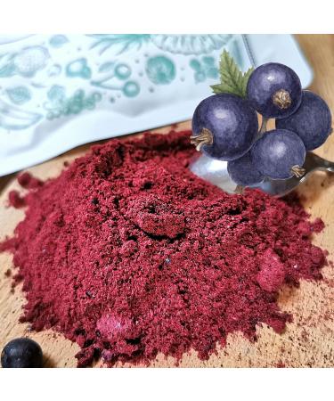 Freeze Dried Blackcurrant Powder | Superfood Blackcurrant Bud Powder Pure and Natural Black Currant | Freeze Dried Fruit | Pure Vegan Dried Fruit Powder (100g) - Buy Online on GoSupps.com