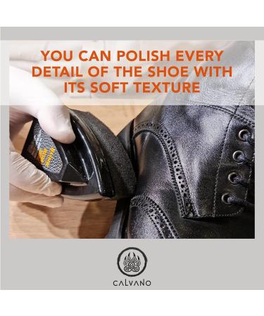 Calvano Blink Shoe Shining Sponge | Suitable Instantly Shining for Shoes Bags Boot and Any Leather Surfaces (1 (Single Pack)) - Buy Online on GoSupps.com