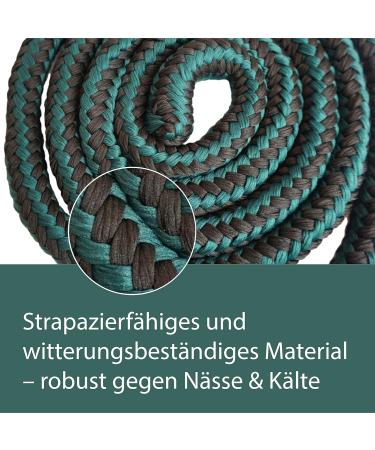 Leadership Knits with Panic Hooks for Horses - Stylish Leashes & Binding Tricks for Ponies Donkeys Goats (Green/Black) - Buy Online on GoSupps.com