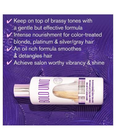 Purple Hair Mask & Conditioner Bundle for Blonde Platinum Silver Gray - Remove Yellow Tones, Reduce Brassiness, and Condition Damaged Hair - Cruelty-free & Vegan - Buy Online on GoSupps.com