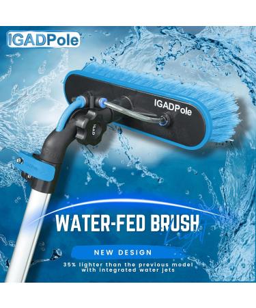 IGADPole 24ft(7m) Washing Kit: Water-fed Brush Cobweb Duster and 10 (25cm) Squeegee and Soap Dispenser Window Cleaning Pole Water Fed Telescopic Brush Window Cleaner Equipment 7m (24ft) Pole - Buy Online on GoSupps.com