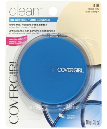 COVERGIRL Clean Oil Control Pressed Powder Classic Ivory (W) 510, 0.35 oz Pan - Pack of 2 - Buy Online on GoSupps.com