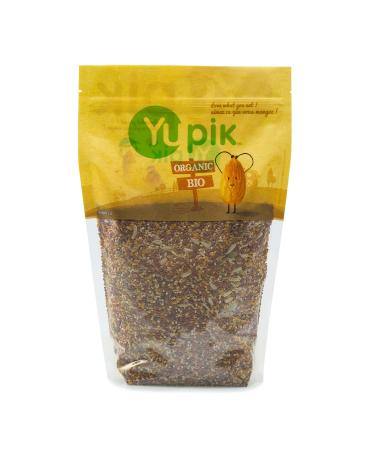 Yupik Organic Super 6 Seeds Mix 1 kg 6 Count GMO-Free Kosher Vegan Rich in Fiber Nutritious Raw Snack & Topping with Brown & Golden Flax Seeds Sunflower Sesame Chia & Pumpkin Seeds 1 count (Pack of 6)