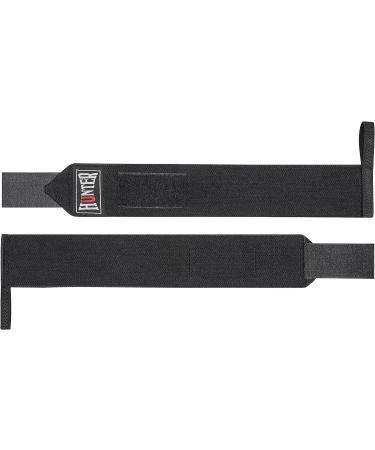 HUNTER Wrist Wraps 18 with Thumb Loops for Strength Training - Men & Women - Wrist Support Braces for Weightlifting, Crossfit, Powerlifting - Black - Buy Online on GoSupps.com