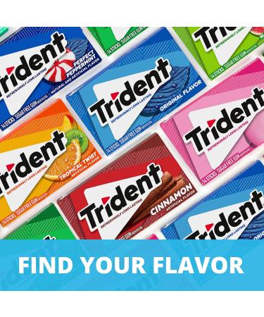 Trident Wintergreen Sugar Free Chewing Gum with Xylitol 14 Sticks 39 g - Buy Online on GoSupps.com
