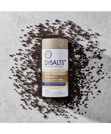 Dr Salts+ 100% Epsom Bath Salts with Black Pepper & Essential Oils | Post Workout Therapy for Muscle Recovery | 750g Pack of 1 - Buy Online on GoSupps.com