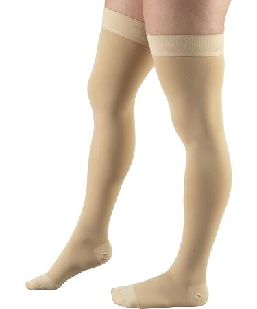 Truform 20-30 mmHg Thigh High Compression Stockings - Beige, Large (1 Pair) - Buy Online on GoSupps.com
